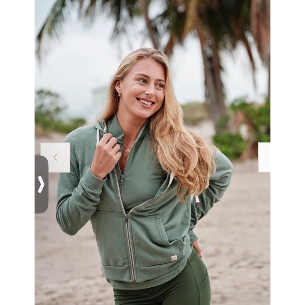 Marine Layer Afternoon Zip Up Hoodie Women's Size S 6th Street Sage Green